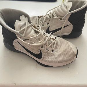 Nike White and black Basketball Shoes